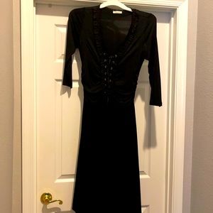 Black long sleeve maxi dress